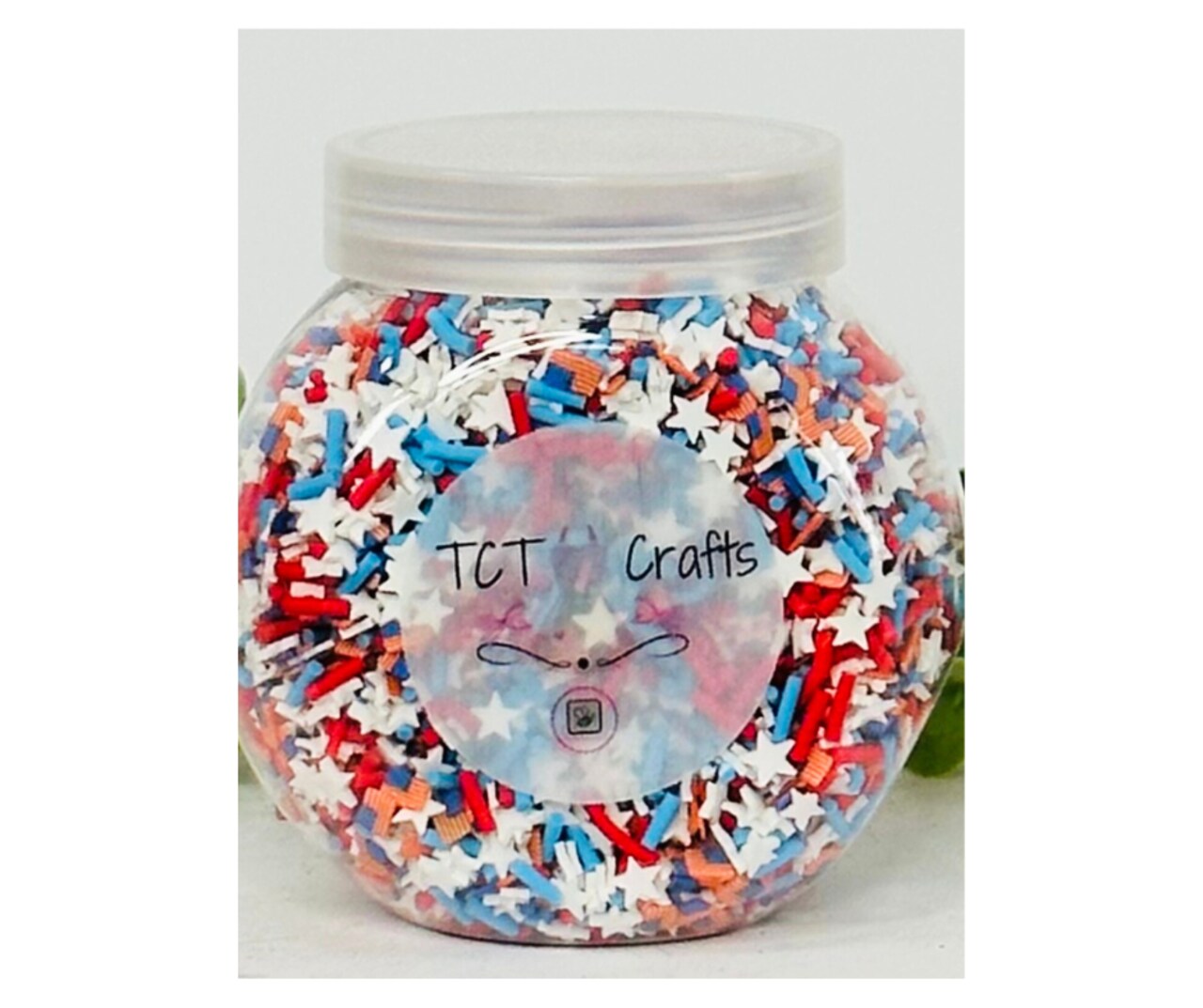 150g Patriotic Flag Polymer Clay Faux Sprinkle Mix - Ideal for Fake Bakes, Clay Art, Slime - Vibrant and Festive